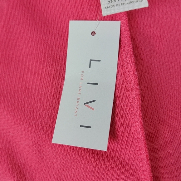 Lane Bryant LIVI Honeysuckle Pink Zip Front Towel Terry Hoodie Jacket 26/28 NEW - Picture 15 of 15